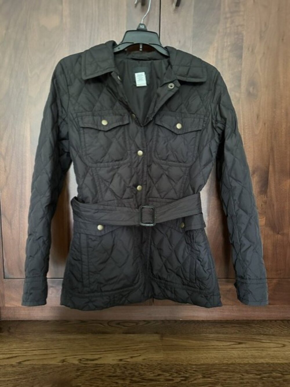 J Crew Quilted Jacket with belt Size XS